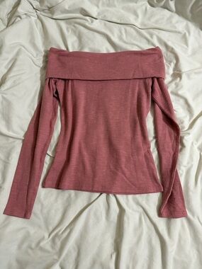 Off-Shoulder Long Sleeve Sweater Top